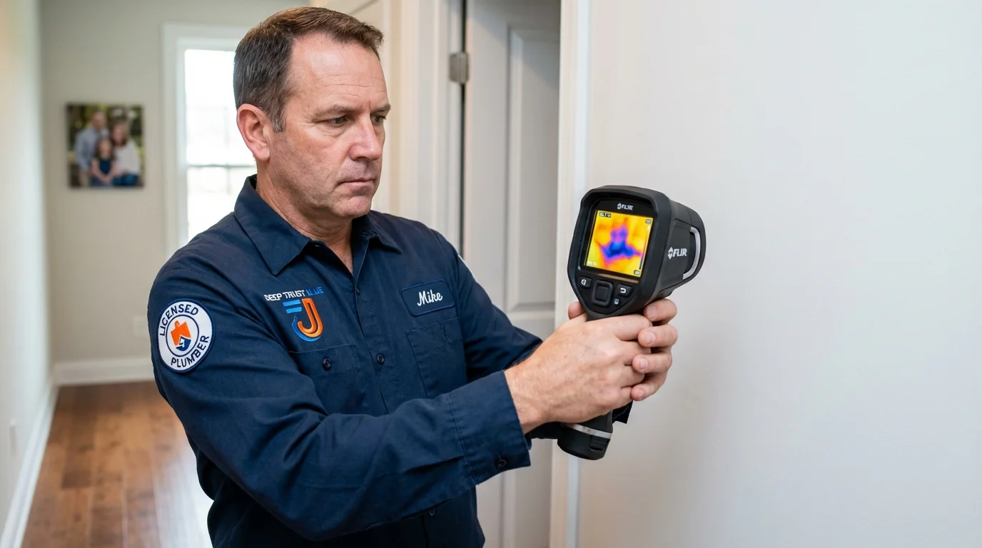 Thermal imaging leak detection by Johns Plumbing LLC in Harbor Beach